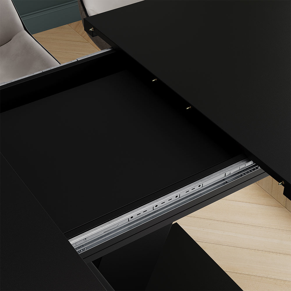 Vicco tavolo da pranzo allungabile Nero 120 x 80 cm estensibile