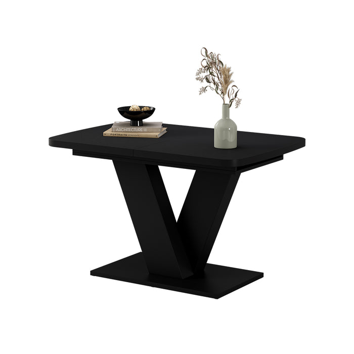 Vicco tavolo da pranzo allungabile Nero 120 x 80 cm estensibile