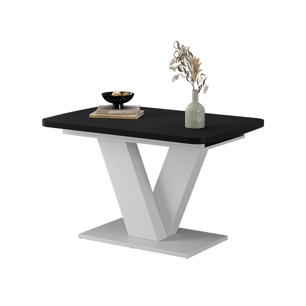 Vicco tavolo da pranzo allungabile Nero/bianco 120 x 80 cm estensibile