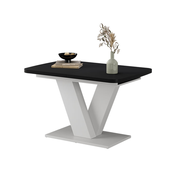 Vicco tavolo da pranzo allungabile Nero/bianco 120 x 80 cm estensibile