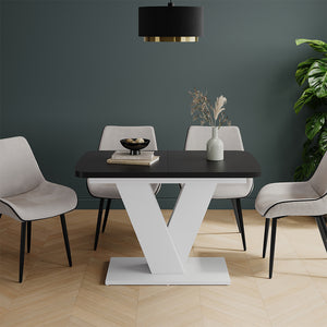 Vicco tavolo da pranzo allungabile Nero/bianco 120 x 80 cm estensibile