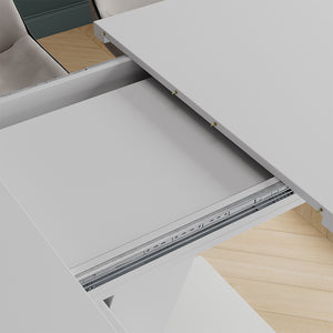 Vicco tavolo da pranzo allungabile Bianco/bianco 120 x 80 cm 2 parti