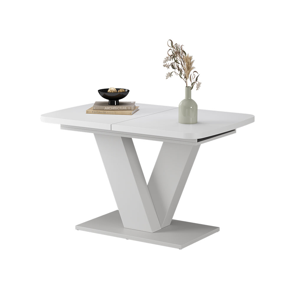 Vicco tavolo da pranzo allungabile Bianco/bianco 120 x 80 cm 2 parti