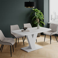 Vicco tavolo da pranzo allungabile Bianco/bianco 120 x 80 cm 2 parti