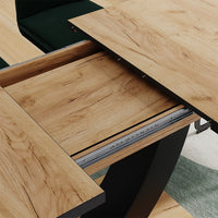 Vicco tavolo da pranzo allungabile Nero/quercia 120 x 80 cm Estensibile