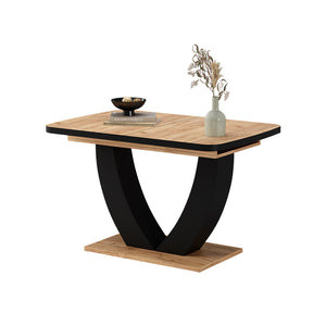 Vicco tavolo da pranzo allungabile Nero/quercia 120 x 80 cm Estensibile