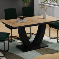 Vicco tavolo da pranzo allungabile Rovere Goldkraft/nero 120 x 80 cm Estensibile