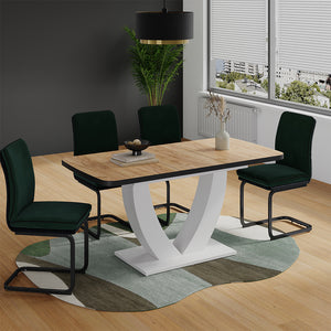 Vicco tavolo da pranzo allungabile Quercia dorata/bianco 120 x 80 cm Estensibile