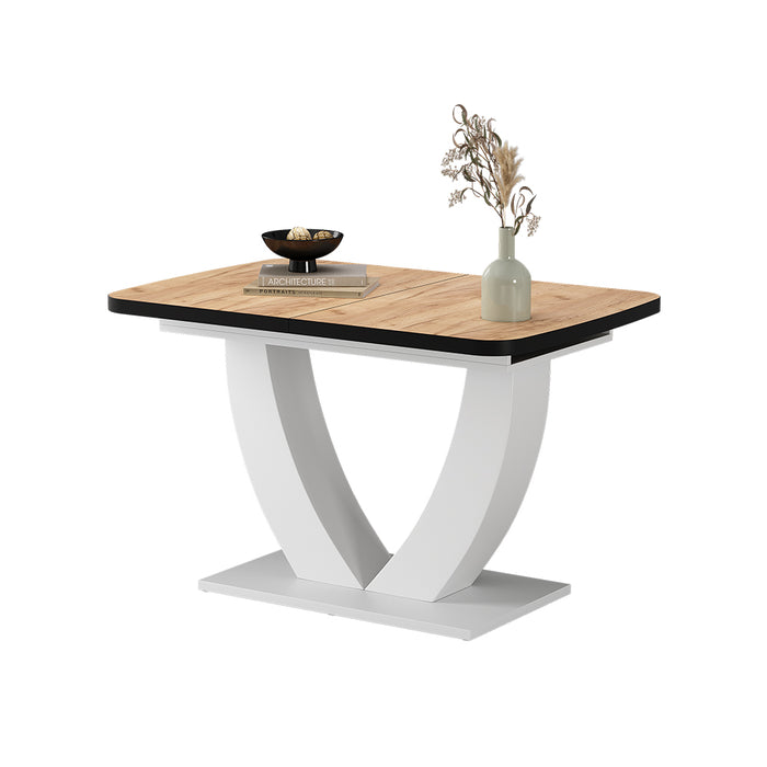 Vicco tavolo da pranzo allungabile Quercia dorata/bianco 120 x 80 cm Estensibile