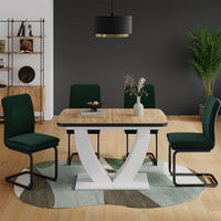 Vicco tavolo da pranzo allungabile Quercia dorata/bianco 120 x 80 cm Estensibile