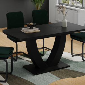 Vicco tavolo da pranzo allungabile Nero 120 x 80 cm Estensibile