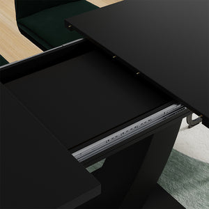 Vicco tavolo da pranzo allungabile Nero 120 x 80 cm Estensibile