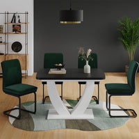 Vicco tavolo da pranzo allungabile Nero/bianco 120 x 80 cm Estensibile