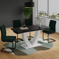 Vicco tavolo da pranzo allungabile Nero/bianco 120 x 80 cm Estensibile