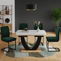 Vicco tavolo da pranzo allungabile Rovere bianco/dorato 120 x 80 cm Estensibile