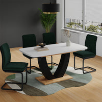 Vicco tavolo da pranzo allungabile Rovere bianco/dorato 120 x 80 cm Estensibile