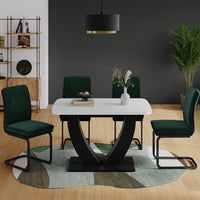 Vicco tavolo da pranzo allungabile Bianco/nero 120 x 80 cm Estensibile