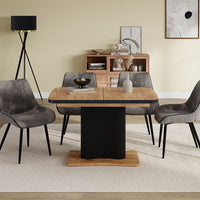 Vicco tavolo da pranzo allungabile Rovere nero/oro 120 x 80 cm Estensibile