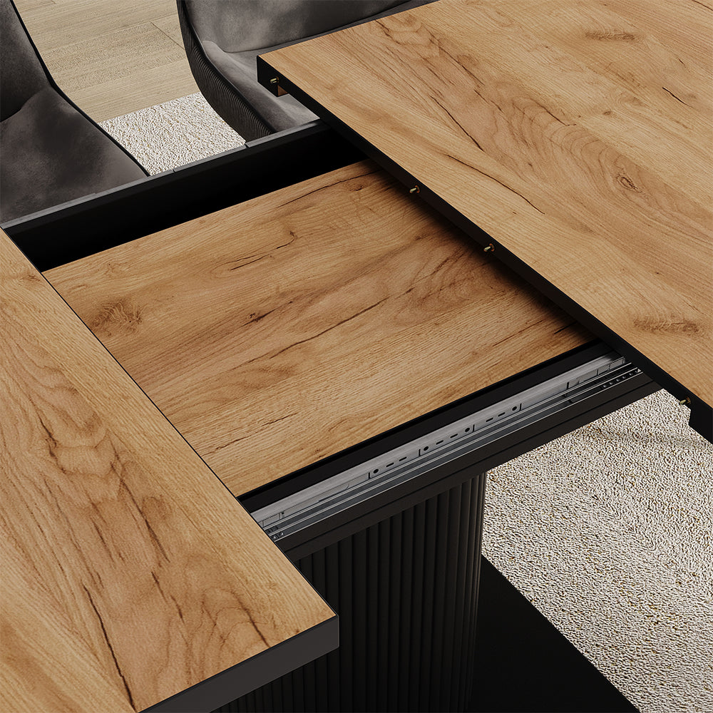 Vicco tavolo da pranzo allungabile Rovere Goldkraft/nero 120 x 80 cm estensibile