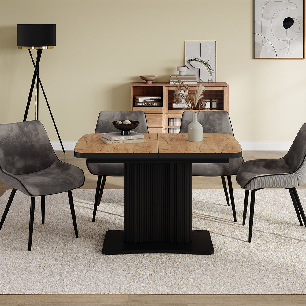 Vicco tavolo da pranzo allungabile Rovere Goldkraft/nero 120 x 80 cm estensibile