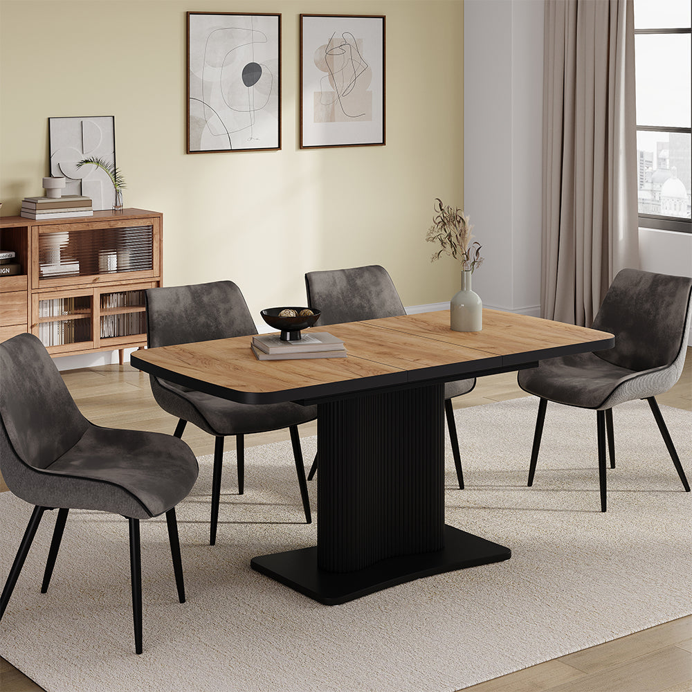 Vicco tavolo da pranzo allungabile Rovere Goldkraft/nero 120 x 80 cm estensibile