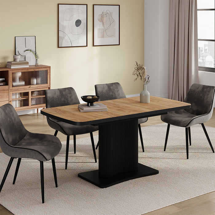 Vicco tavolo da pranzo allungabile Rovere Goldkraft/nero 120 x 80 cm estensibile