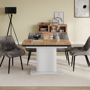 Vicco tavolo da pranzo allungabile Nero/bianco 120 x 80 cm estensibile