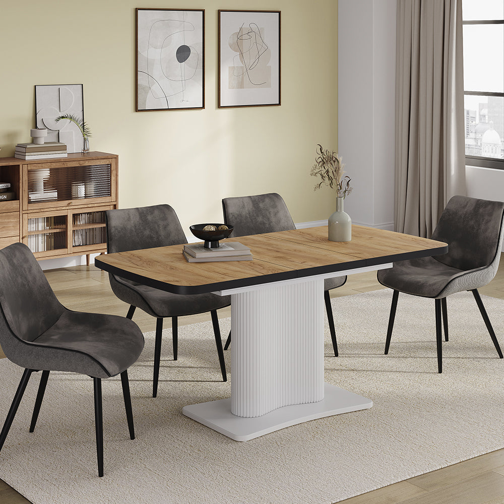 Vicco tavolo da pranzo allungabile Nero/bianco 120 x 80 cm estensibile