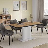 Vicco tavolo da pranzo allungabile Nero/bianco 120 x 80 cm estensibile