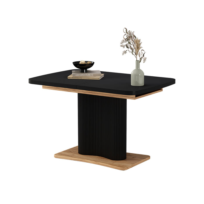 Vicco tavolo da pranzo allungabile Nero/quercia 120 x 80 cm estensibile