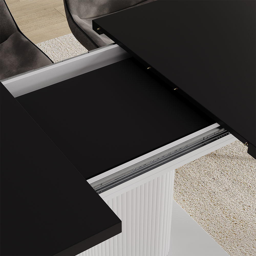 Vicco tavolo da pranzo allungabile Nero/bianco 120 x 80 cm estensibile