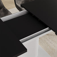 Vicco tavolo da pranzo allungabile Nero/bianco 120 x 80 cm estensibile