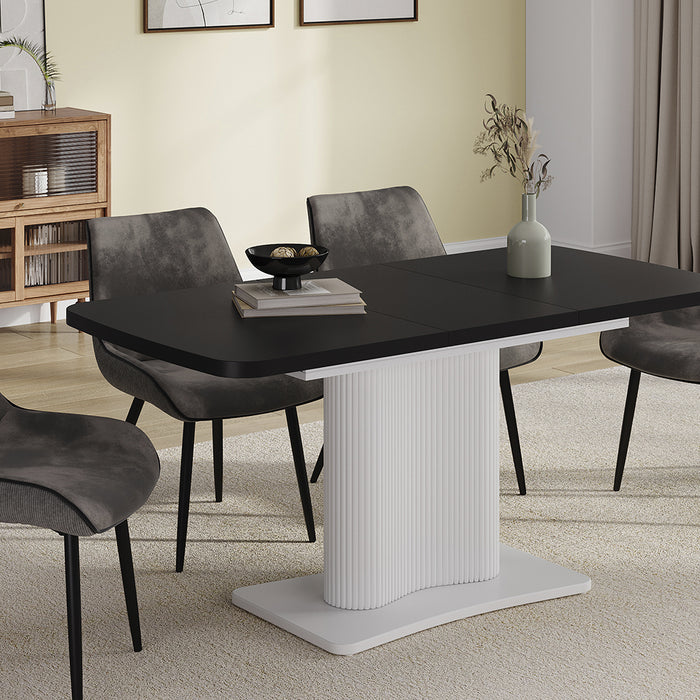 Vicco tavolo da pranzo allungabile Nero/bianco 120 x 80 cm estensibile