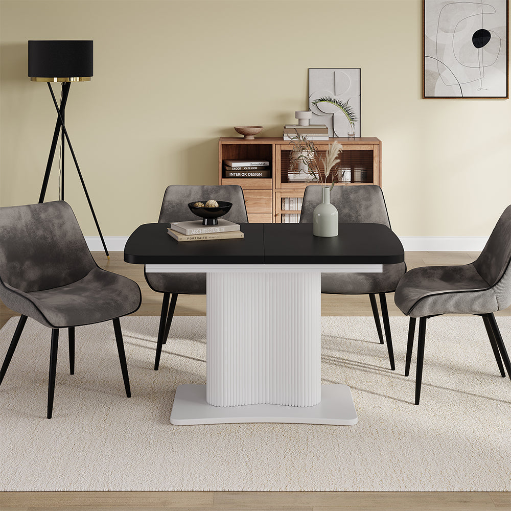 Vicco tavolo da pranzo allungabile Nero/bianco 120 x 80 cm estensibile