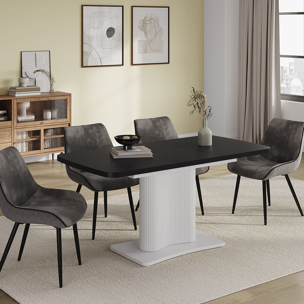 Vicco tavolo da pranzo allungabile Nero/bianco 120 x 80 cm estensibile