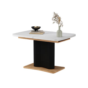 Vicco tavolo da pranzo allungabile Rovere bianco/dorato 120 x 80 cm estensibile