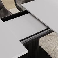 Vicco tavolo da pranzo allungabile Bianco/nero 120 x 80 cm Estensibile