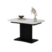 Vicco tavolo da pranzo allungabile Bianco/nero 120 x 80 cm Estensibile