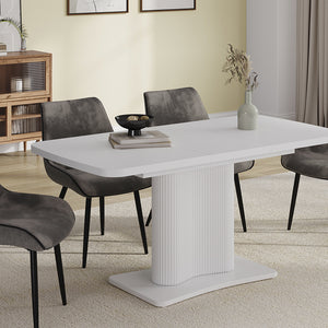 Vicco tavolo da pranzo allungabile Bianco/bianco 120 x 80 cm estensibile