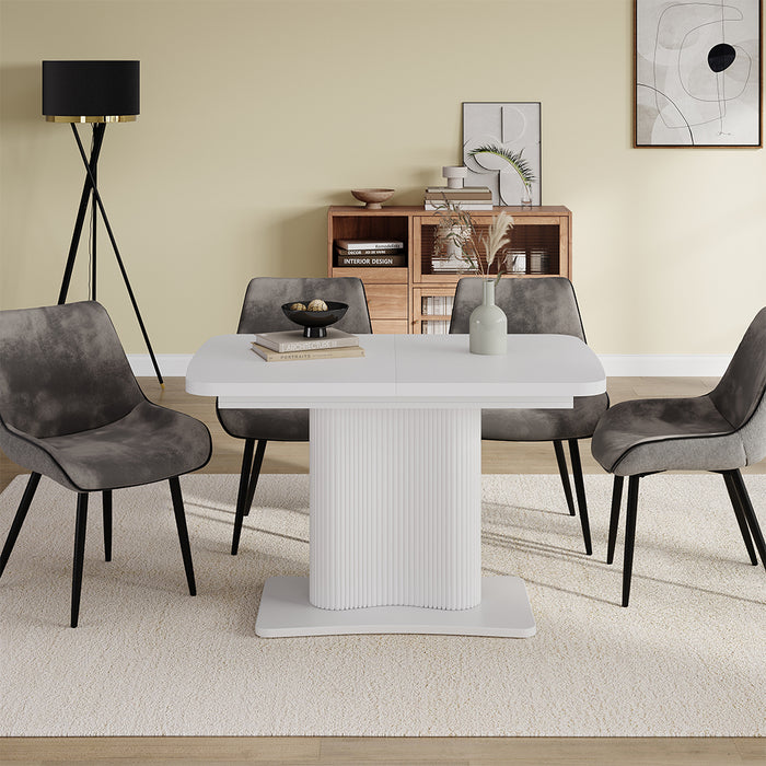 Vicco tavolo da pranzo allungabile Bianco/bianco 120 x 80 cm estensibile