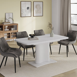 Vicco tavolo da pranzo allungabile Bianco/bianco 120 x 80 cm estensibile