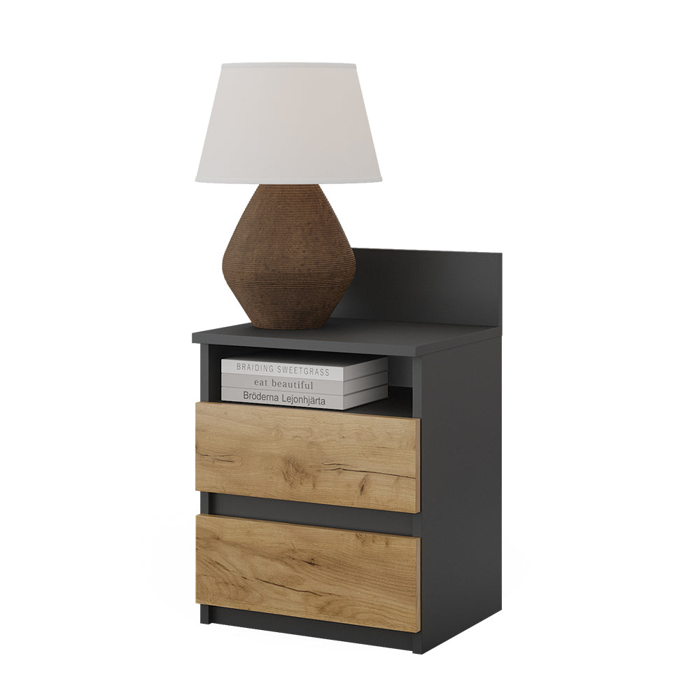 Vicco Comodino camera da letto Antracite 32.3 x 59.1 cm