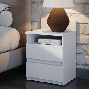 Vicco Comodino camera da letto Bianco 32.3 x 59.1 cm Set di 2