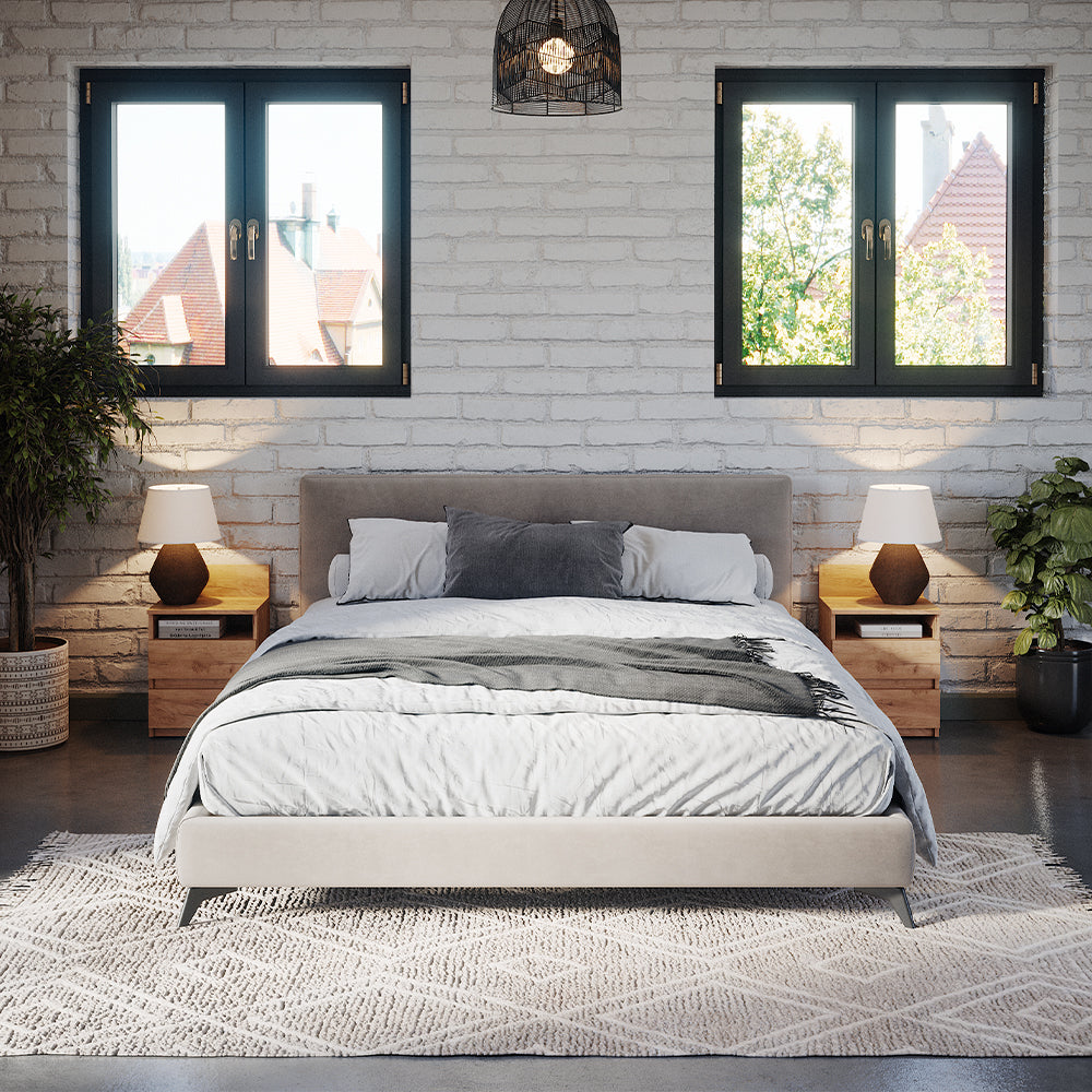 Vicco Comodino camera da letto Quercia dorata 32.3 x 59.1 cm Set di 2