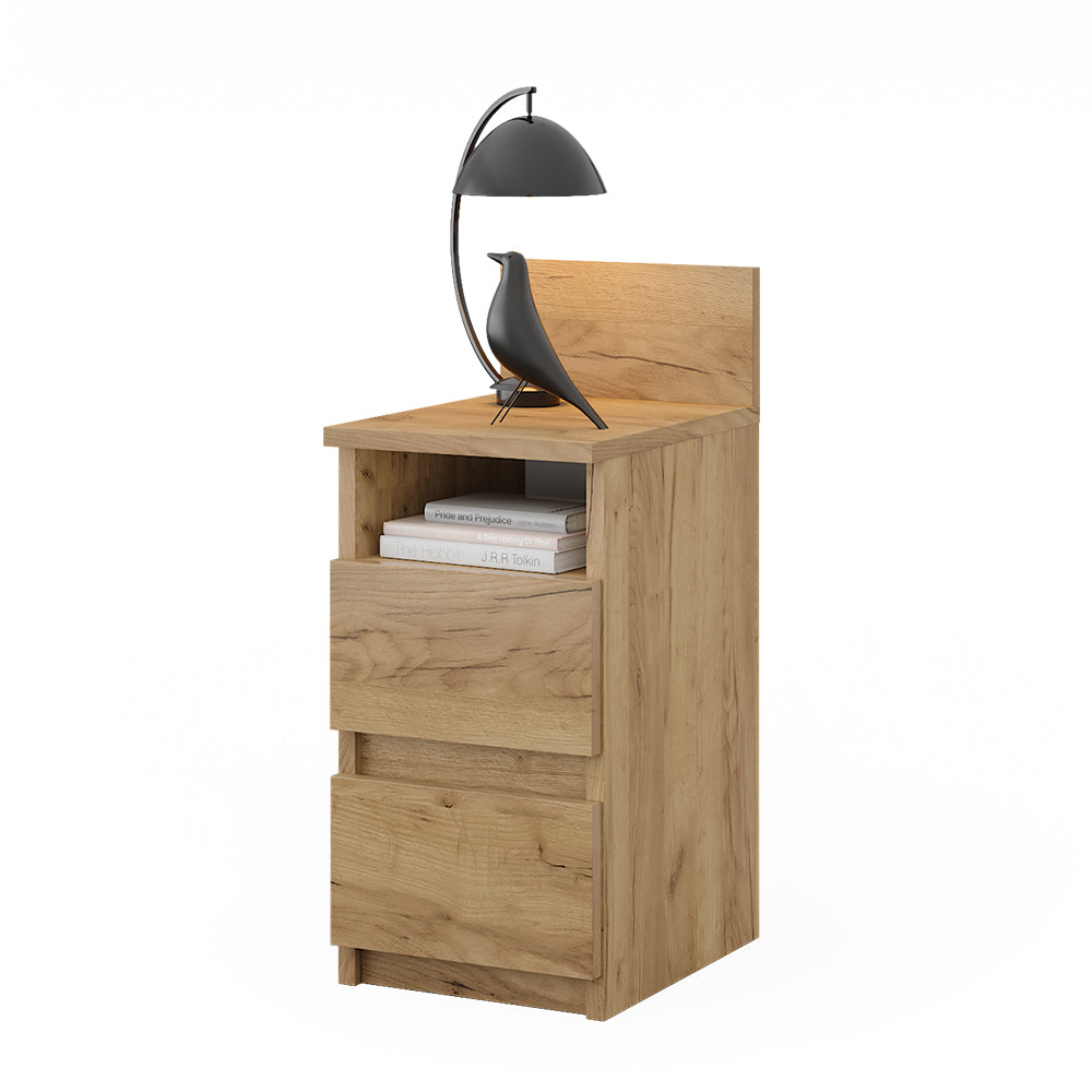 Vicco  Quercia dorata 25 x 59.1 cm con 2 cassetti