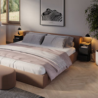 Vicco Comodino camera da letto Nero 25 x 59.1 cm con 2 cassetti