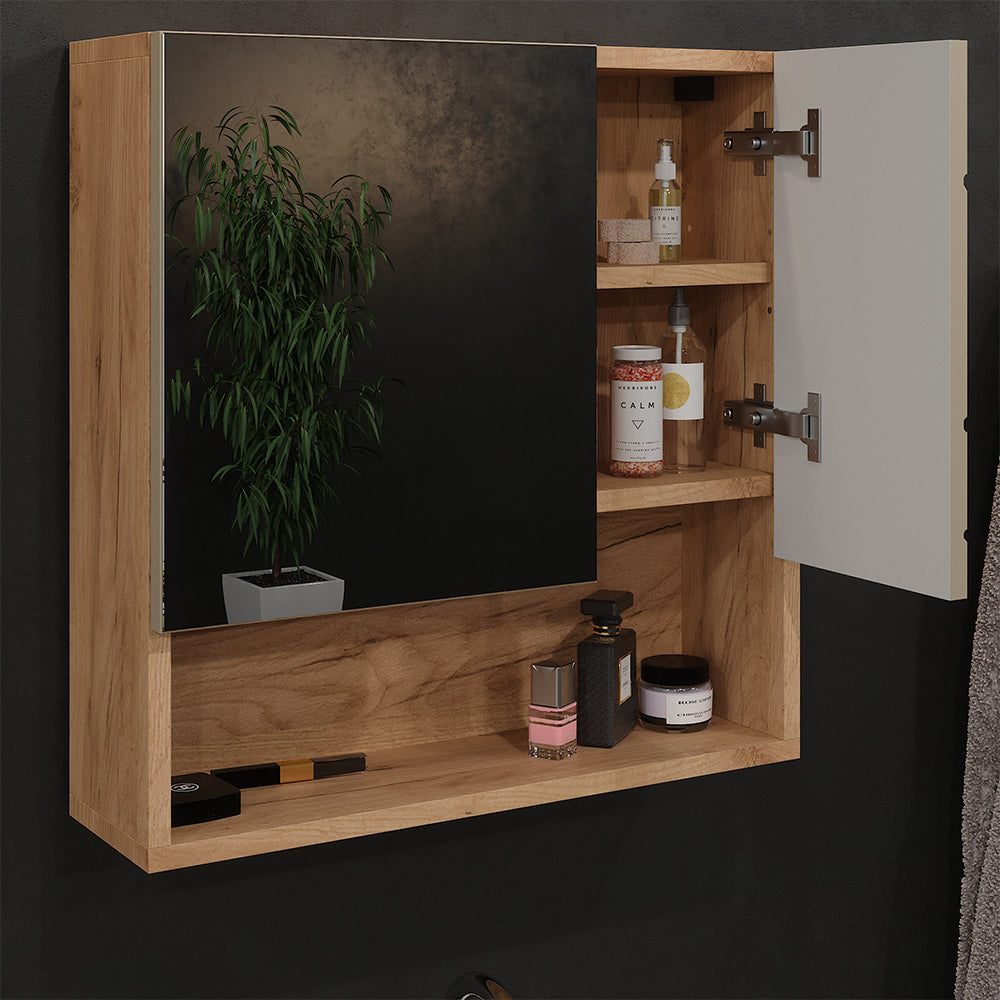 Vicco Specchio contenitore bagno Quercia dorata 54 x 55 cm