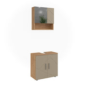 Vicco Set di mobili da bagno Quercia dorata 2 parti