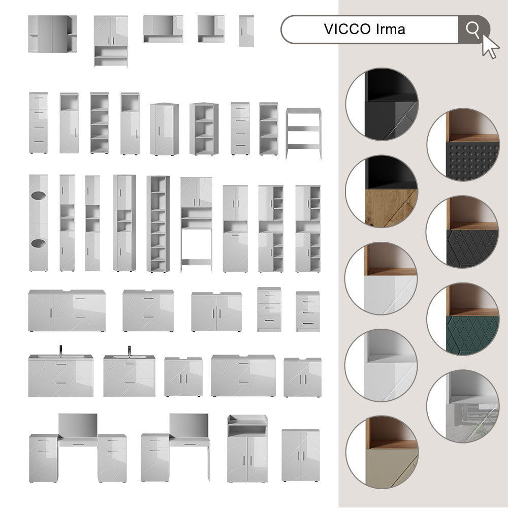 Vicco Set di mobili da bagno Quercia dorata 2 parti