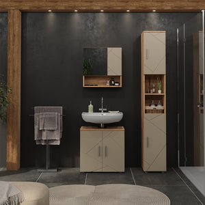 Vicco Set di mobili da bagno 3 pezzi Quercia dorata 3 parti